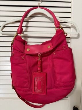 Marc by Marc Jacobs Hot Pink Hobo Bag with Gold Hardware